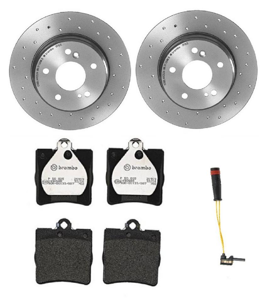 Brembo Brakes Kit – Pads and Rotors Rear (278mm) (Xtra) (Low-Met)