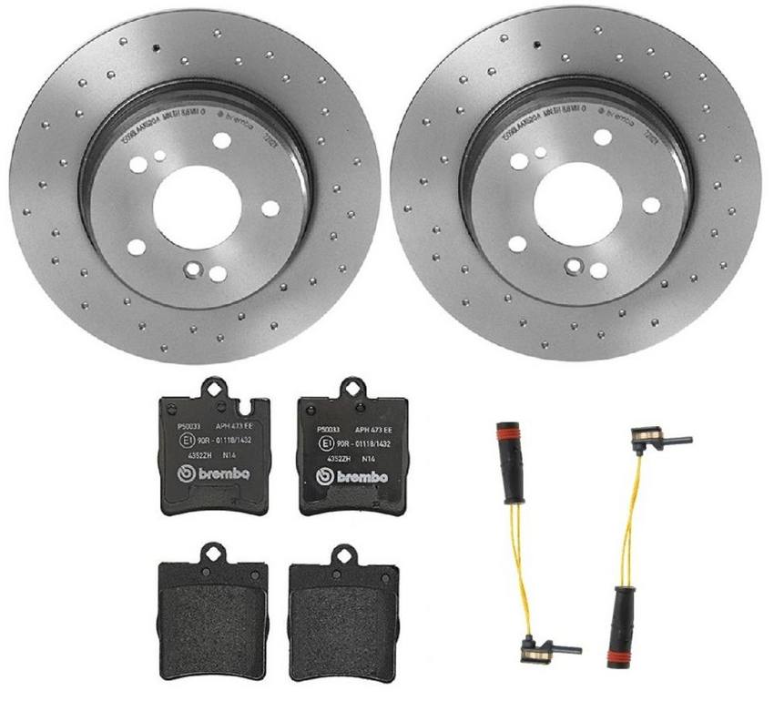 Mercedes Brembo Brakes Kit – Pads and Rotors Rear (290mm) (Xtra) (Low-Met) 210423101264 – Brembo 1564325KIT