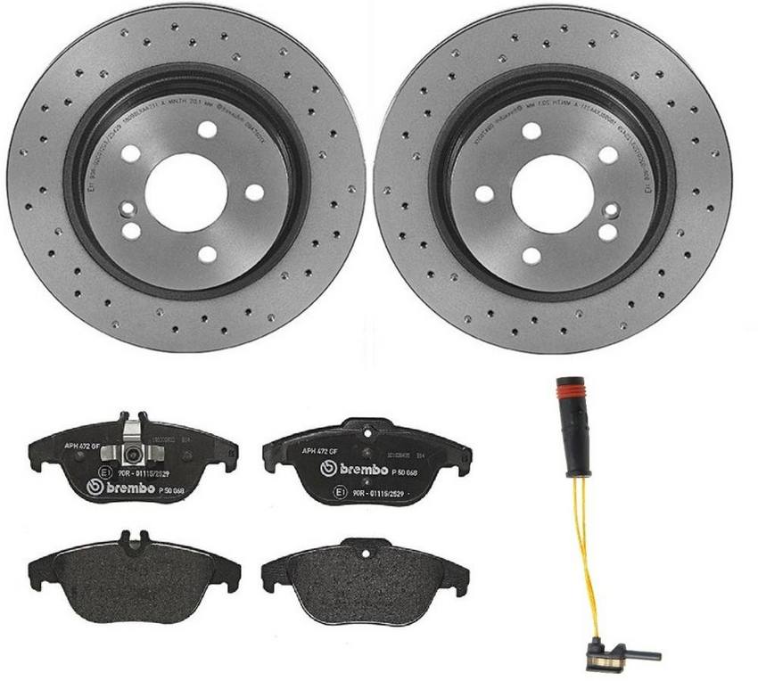 Mercedes Brembo Brakes Kit – Pads and Rotors Rear (300mm) (Xtra) (Low-Met) 2115401717 – Brembo 1564350KIT