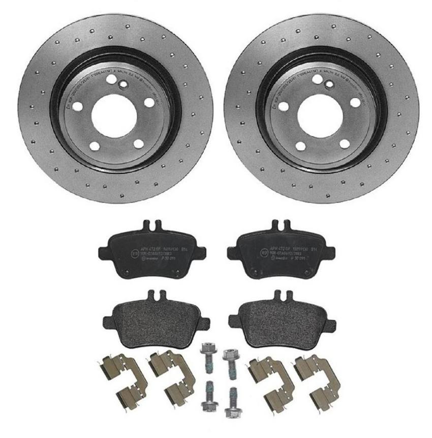 Mercedes Brembo Brakes Kit – Pads and Rotors Rear (295mm) (Xtra) (Low-Met) 246423011207 – Brembo 1564369KIT