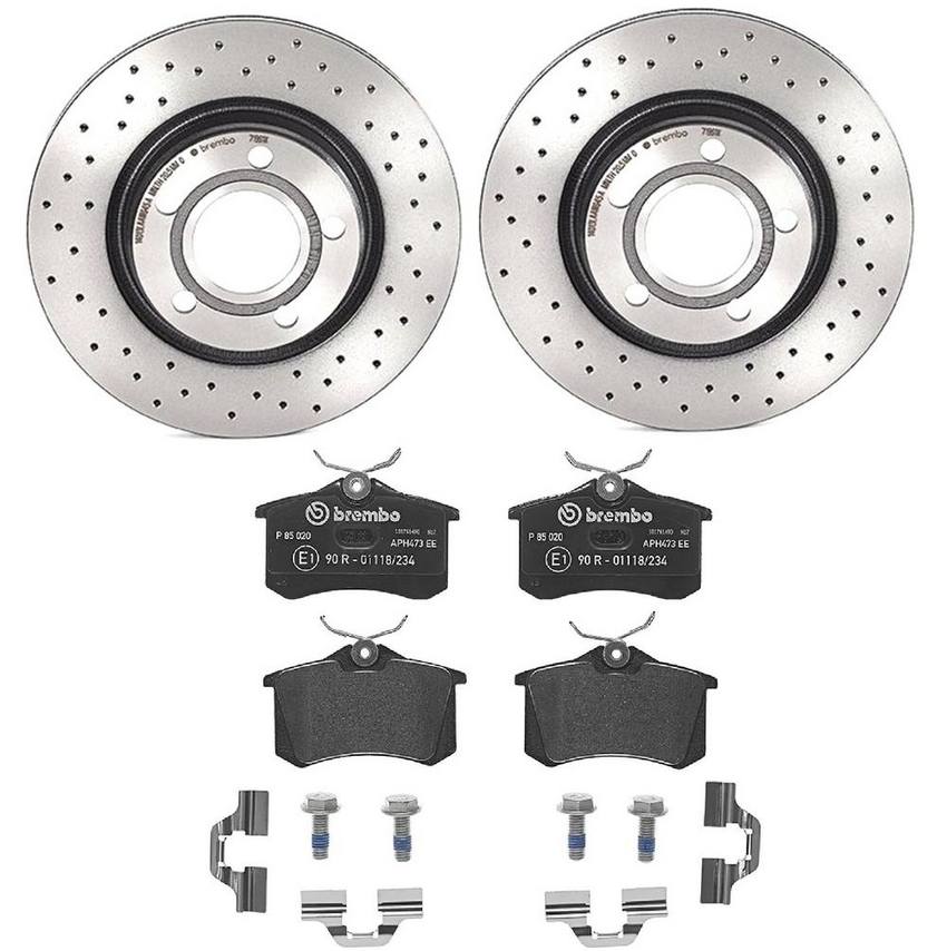 Audi Brembo Brake Kit – Pads and Rotors Rear (280mm) (Xtra) (Low-Met) 8E0698451L – Brembo 1564409KIT