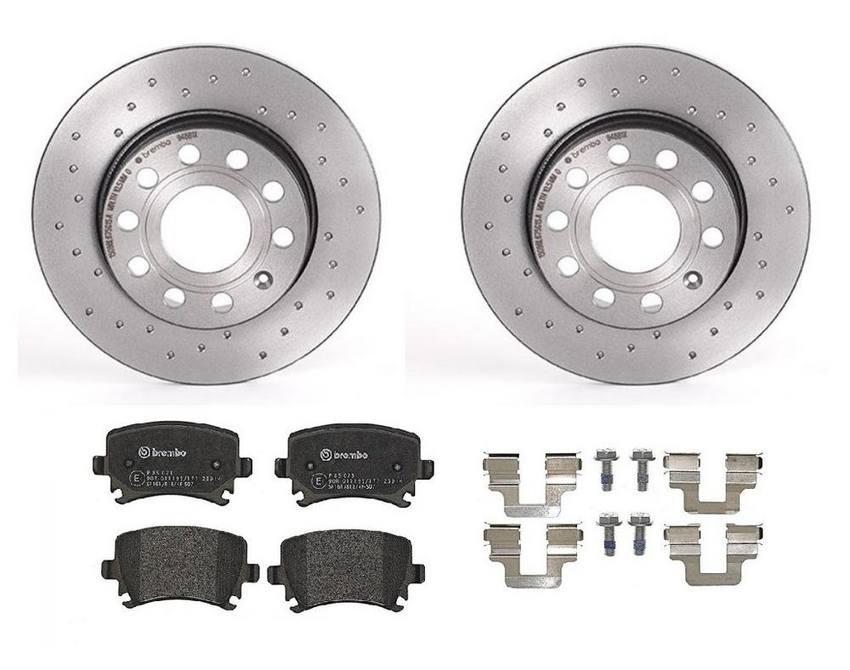 Brembo Brakes Kit – Pads and Rotors Rear (260mm) (Xtra) (Low-Met)