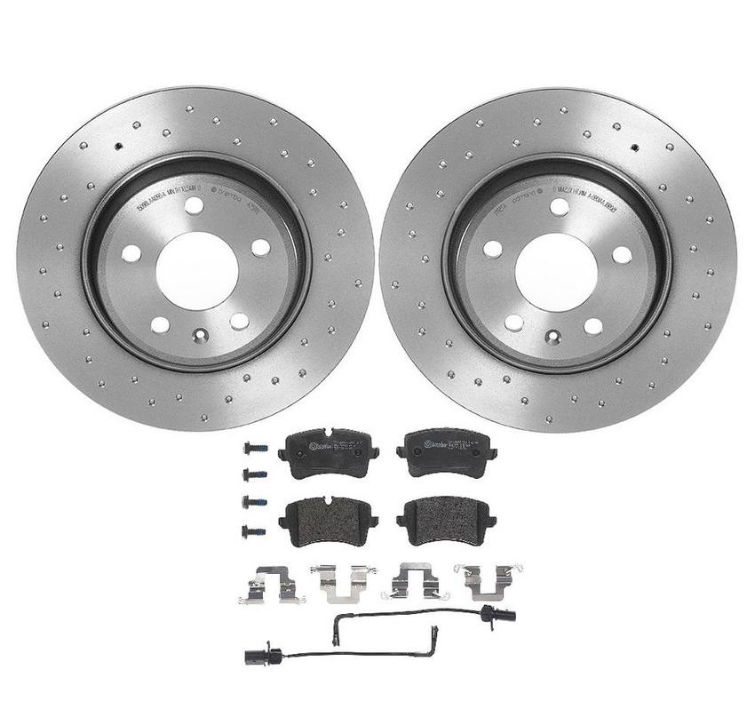 Audi Brembo Brake Kit – Pads and Rotors Rear (300mm) (Xtra) (Low-Met) 8K0615601M – Brembo 1564461KIT