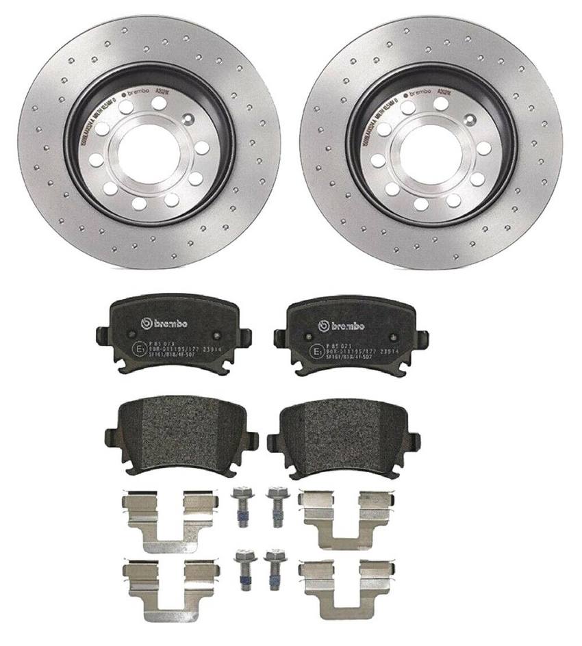 Brembo Brakes Kit – Pads and Rotors Rear (282mm) (Xtra) (Low-Met)