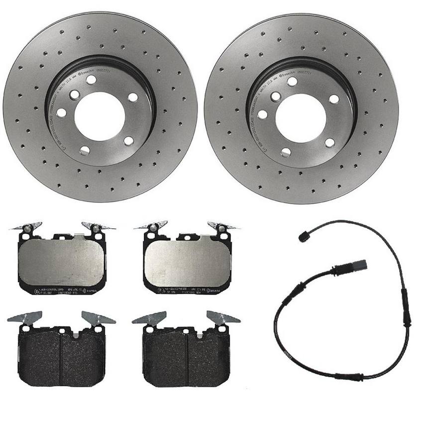 Brembo Brake Pads and Rotors Kit – Front (312mm) (Xtra) (Low-Met)