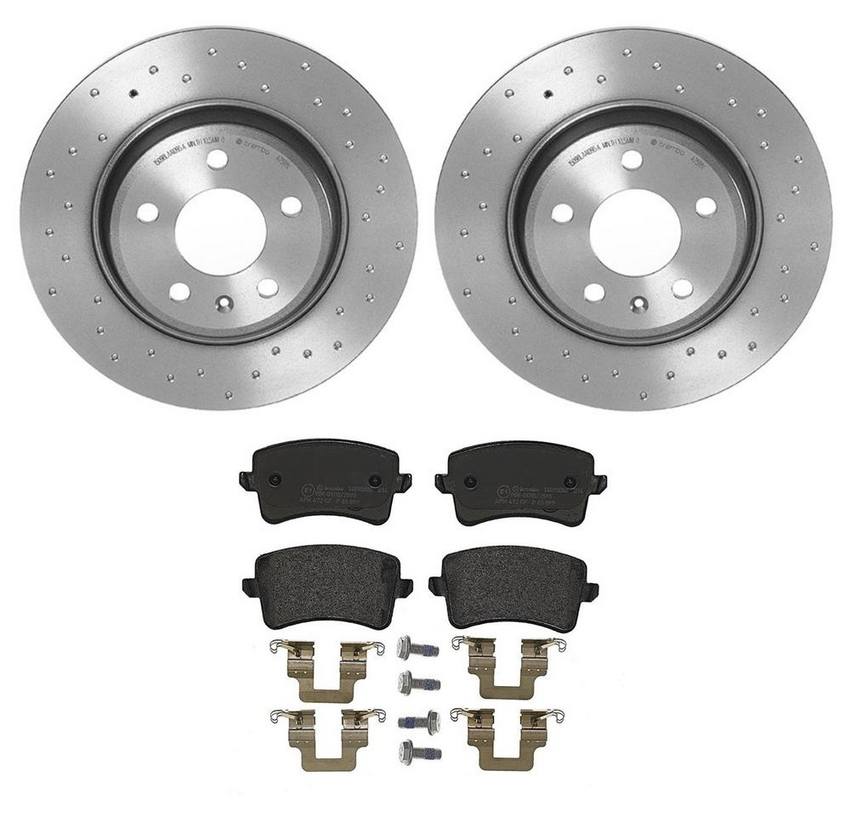 Audi Brembo Brake Kit – Pads and Rotors Rear (300mm) (Xtra) (Low-Met) 8K0698451G – Brembo 1564552KIT