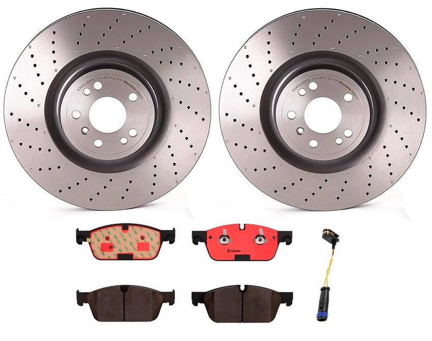 Mercedes Brakes Kit – Brembo Pads and Rotors Front (375mm) (Ceramic) 1664210912 – Brembo 1564712KIT