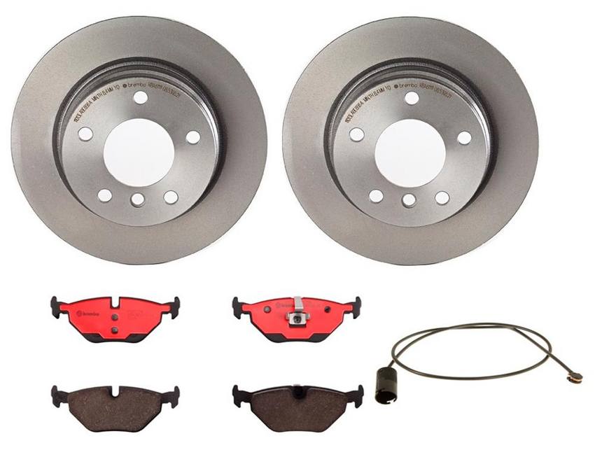 BMW Brembo Brake Kit – Pads and Rotors Rear (280mm) (Ceramic) 34351181342 – Brembo 1564842KIT