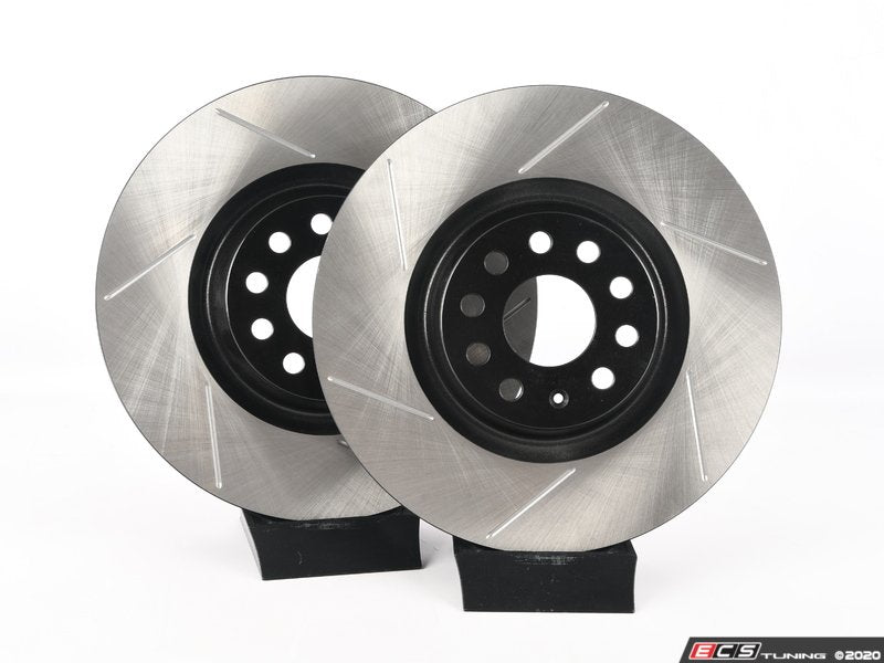 Front High Carbon Slotted Brake Rotors - Pair (340x30)