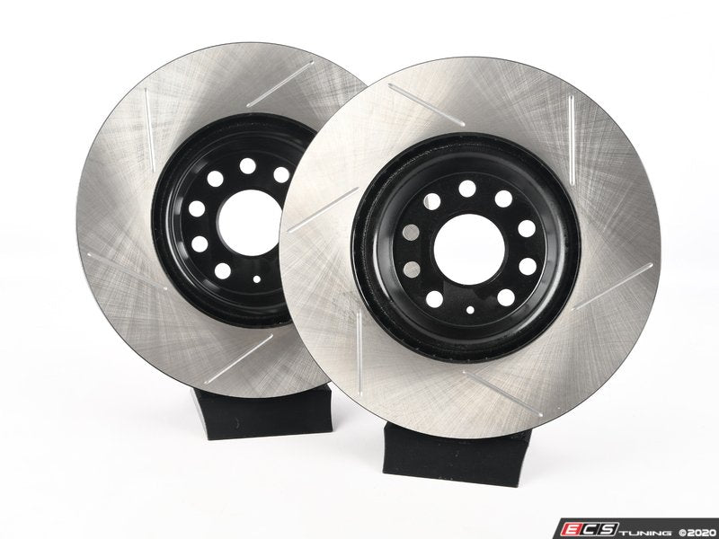 Front High Carbon Slotted Brake Rotors - Pair (340x30)