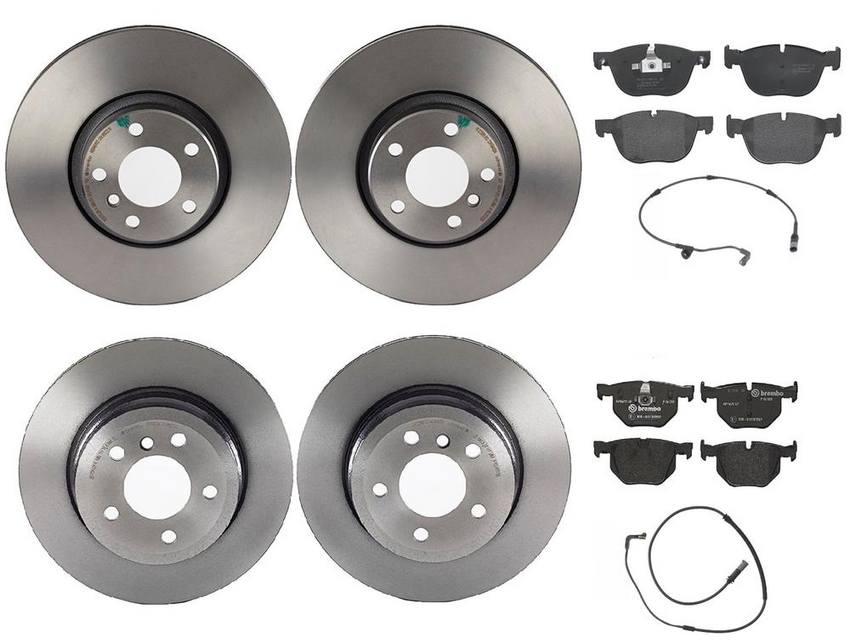 Brembo Brake Pads and Rotors Kit – Front and Rear (348mm/320mm) (Low-Met)