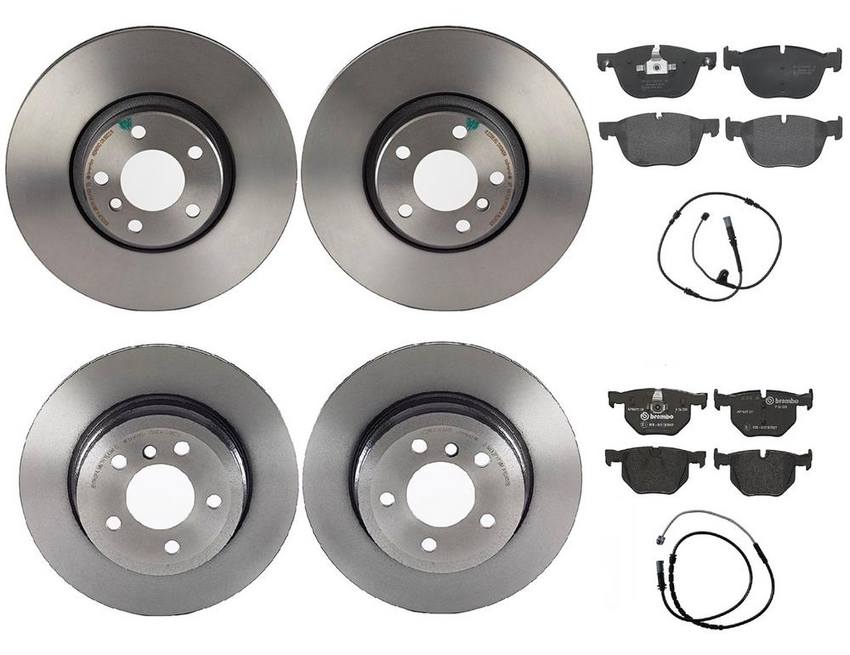 Brembo Brake Pads and Rotors Kit – Front and Rear (348mm/320mm) (Low-Met)