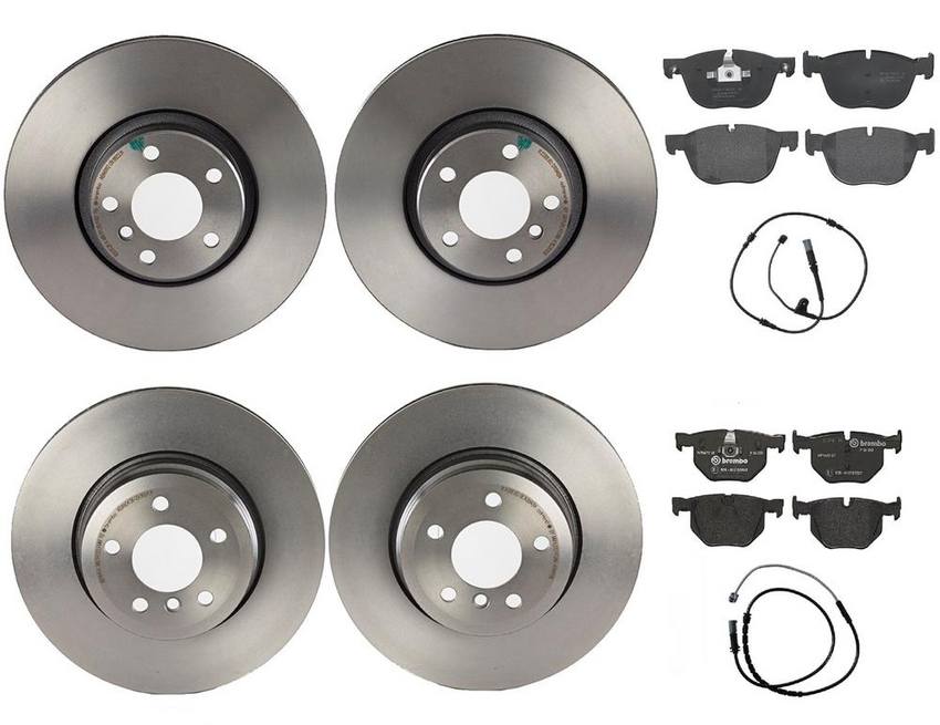 Brembo Brake Pads and Rotors Kit – Front and Rear (348mm/345mm) (Low-Met)