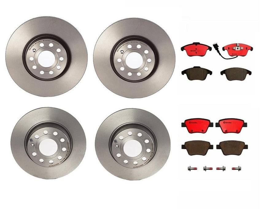 VW Brakes Kit – Pads & Rotors Front and Rear (312mm/272mm) (Ceramic) 5Q0615301F – Brembo 1589800KIT