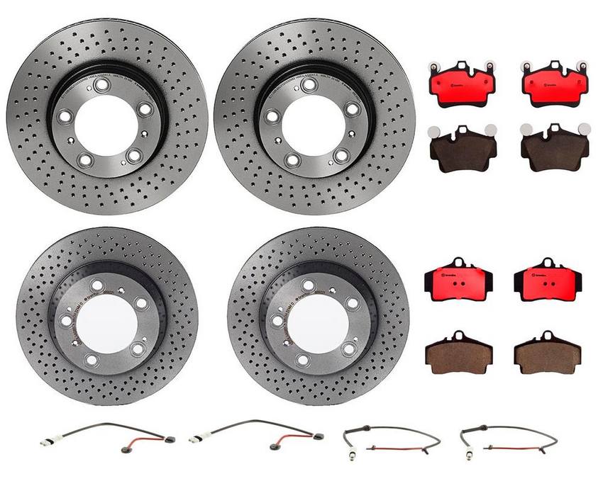 Brembo Brake Pads and Rotors Kit – Front and Rear (318mm/299mm) (Ceramic)