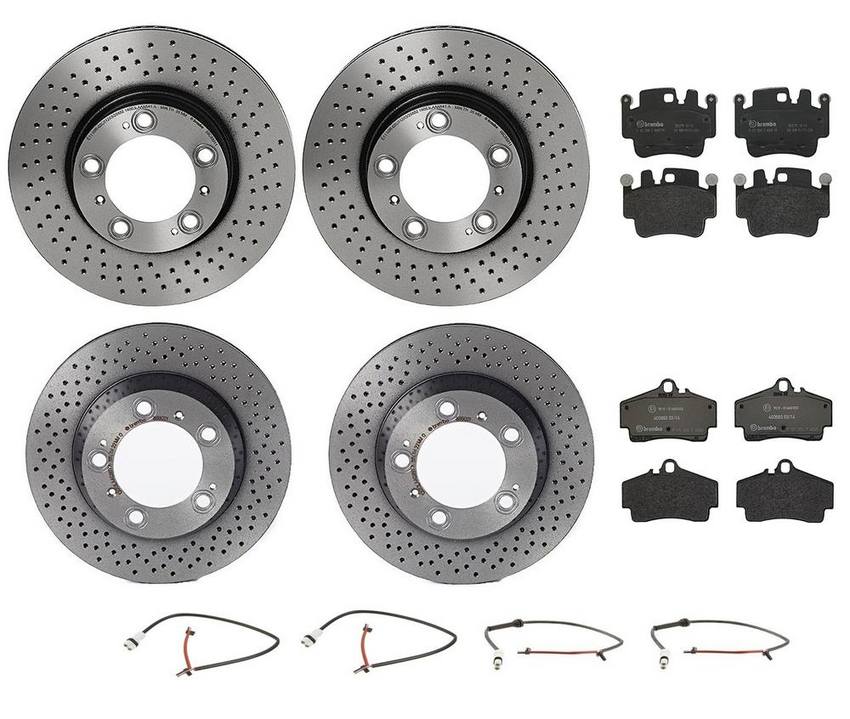 Brembo Brake Pads and Rotors Kit – Front and Rear (318mm/299mm) (Low-Met)