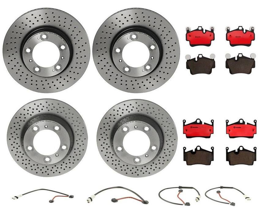 Brembo Brake Pads and Rotors Kit – Front and Rear (318mm/299mm) (Ceramic)