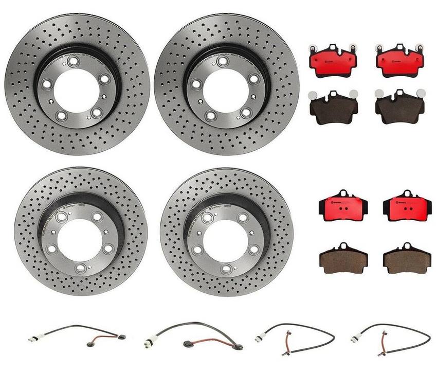 Brembo Brake Pads and Rotors Kit – Front and Rear (318mm/299mm) (Ceramic)