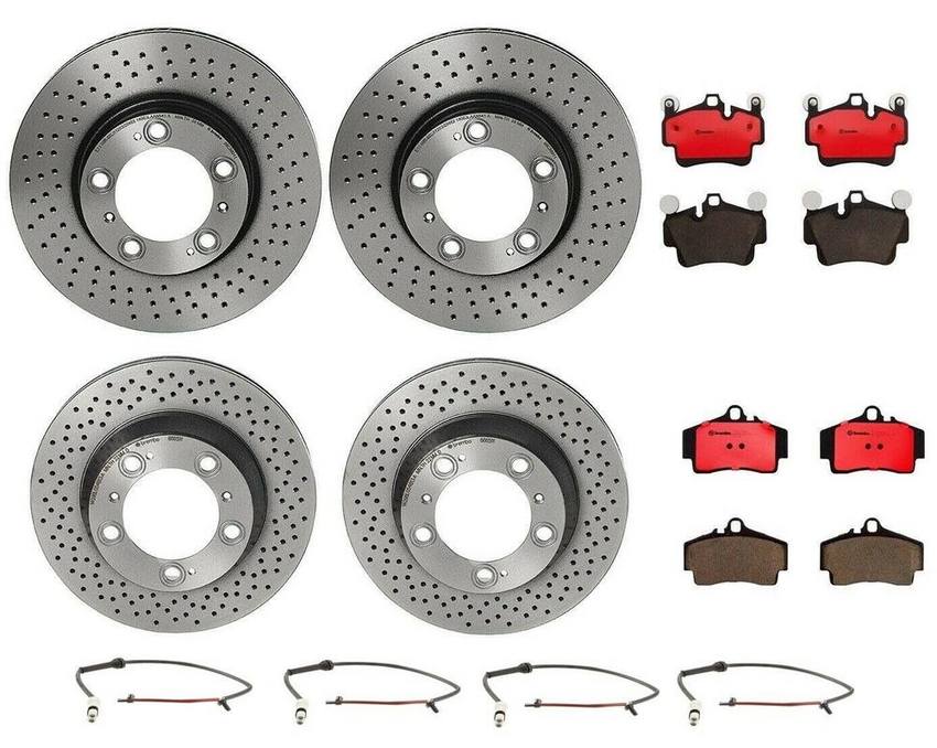 Brembo Brake Pads and Rotors Kit – Front and Rear (318mm/299mm) (Ceramic)