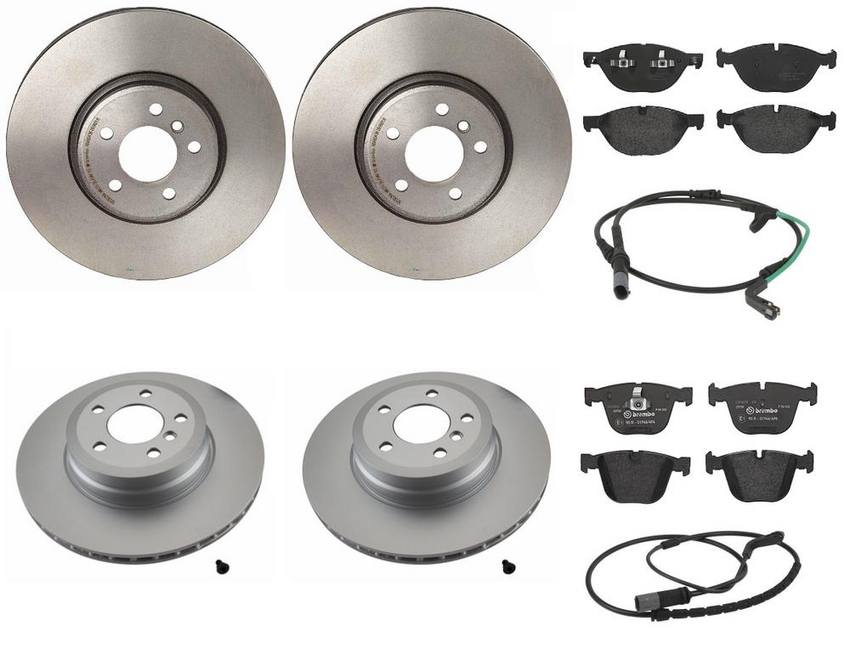 Brembo Brake Pads and Rotors Kit – Front and Rear (365mm/345mm) (Low-Met)