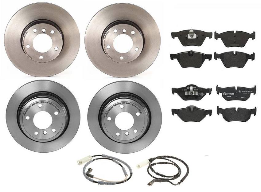 Brembo Brake Pads and Rotors Kit – Front and Rear (312mm/300mm) (Low-Met)