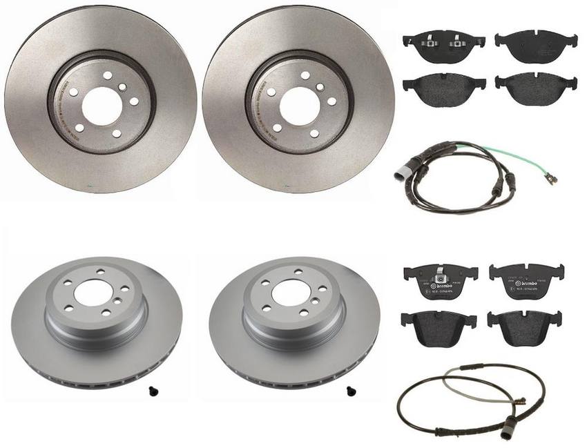 Brembo Brake Pads and Rotors Kit – Front and Rear (365mm/345mm) (Low-Met)