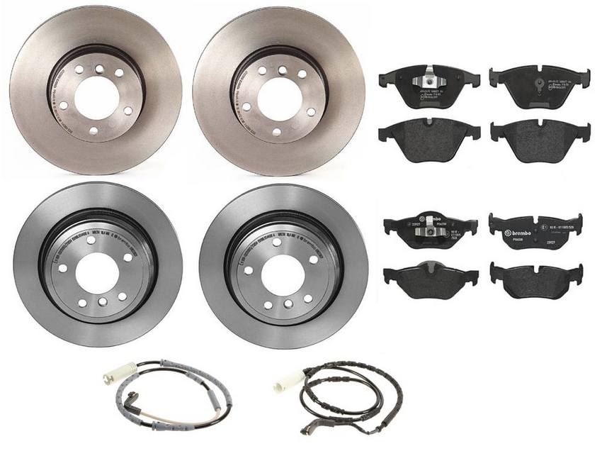 Brembo Brake Pads and Rotors Kit – Front and Rear (312mm/300mm) (Low-Met)