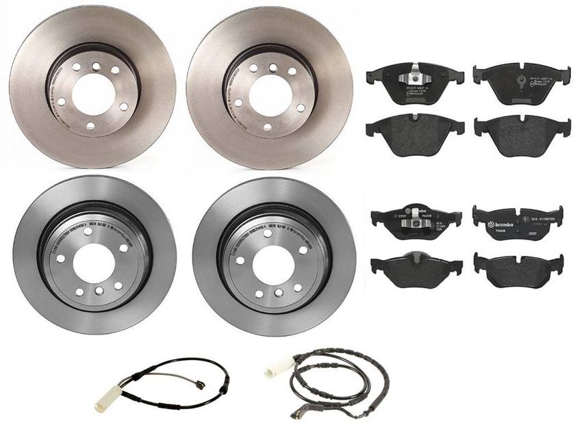 Brembo Brake Pads and Rotors Kit – Front and Rear (312mm/300mm) (Low-Met)