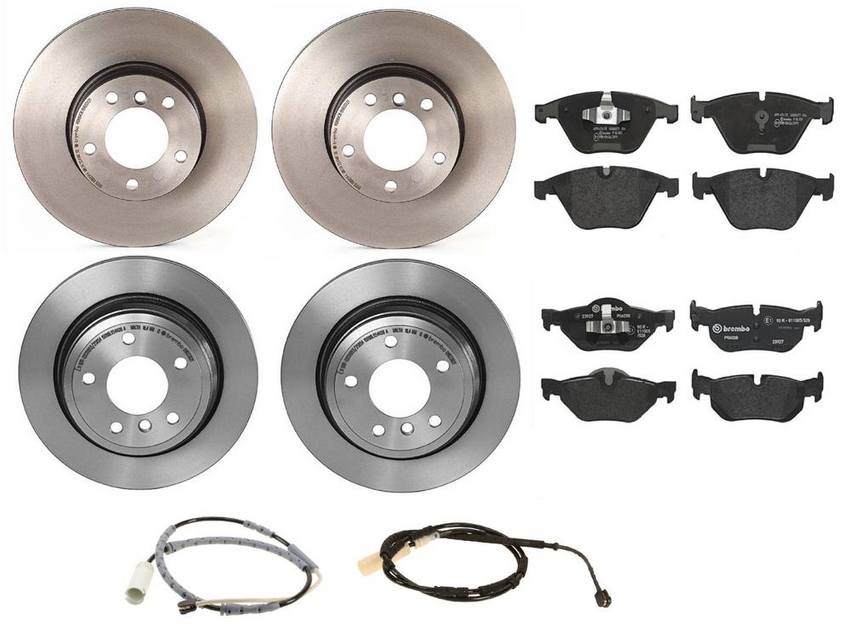 Brembo Brake Pads and Rotors Kit – Front and Rear (312mm/300mm) (Low-Met)