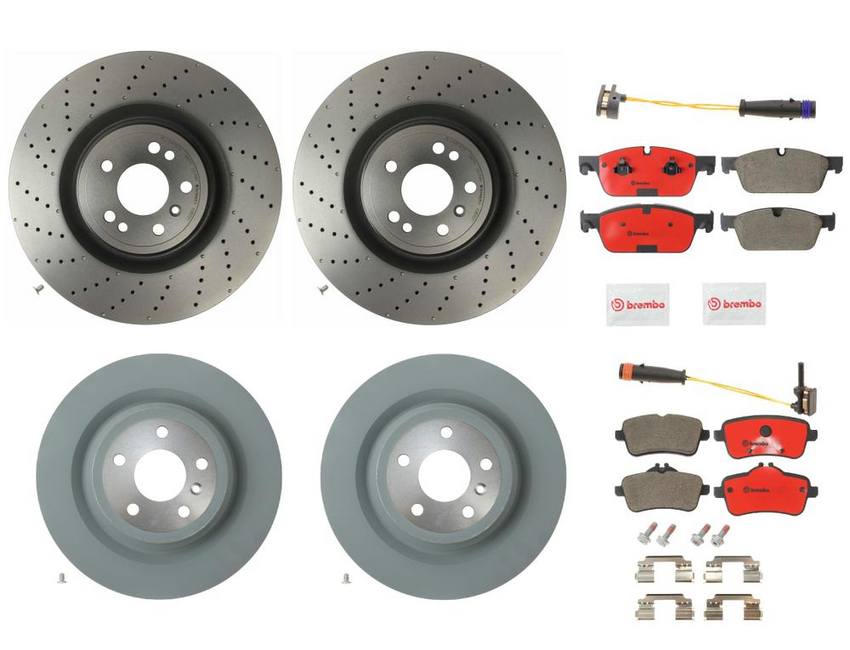 Brembo Brake Pads and Rotors Kit – Front and Rear (375mm/330mm) (Ceramic)