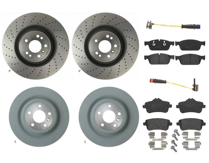 Brembo Brake Pads and Rotors Kit – Front and Rear (375mm/330mm) (Low-Met)