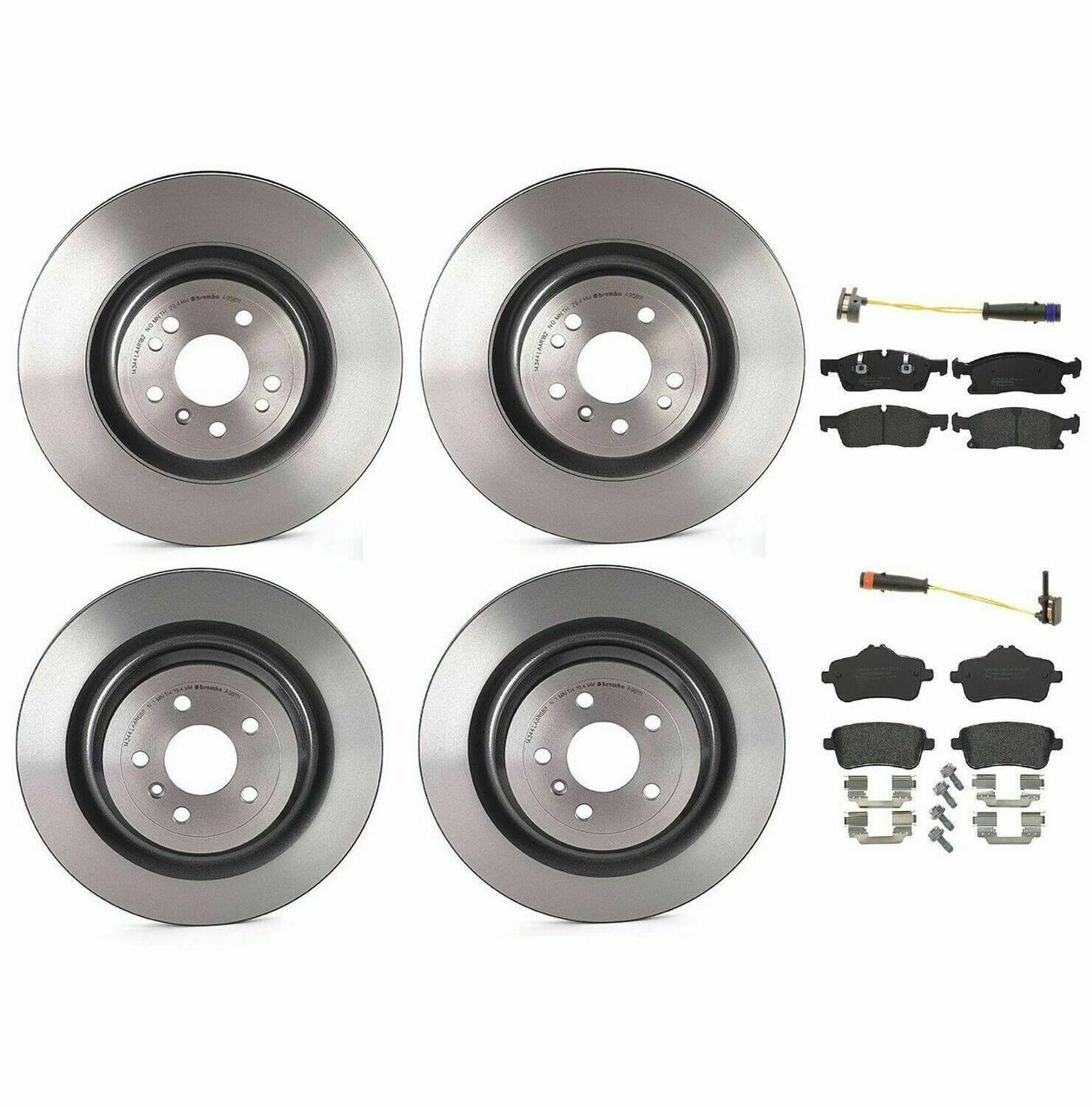 Brembo Brake Pads and Rotors Kit – Front and Rear (350mm/345mm) (Low-Met)