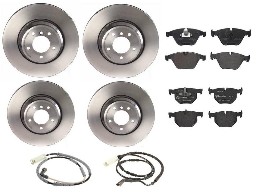 Brembo Brake Pads and Rotors Kit – Front and Rear (348mm/336mm) (Low-Met)