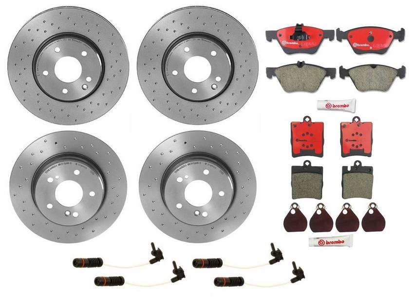 Brembo Brake Pads and Rotors Kit – Front and Rear (300mm/290mm) (Xtra) (Ceramic)