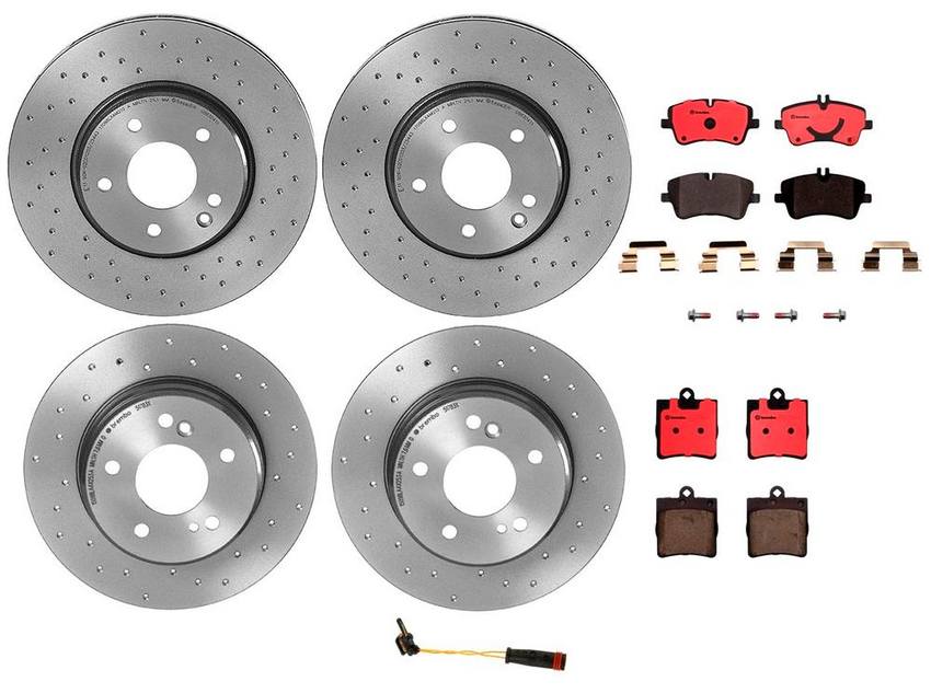 Brembo Brake Pads and Rotors Kit – Front and Rear (300mm/278mm) (Xtra) (Ceramic)