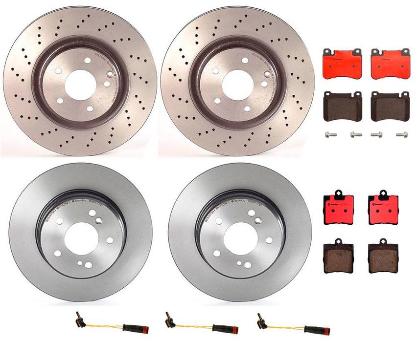 Brembo Brake Pads and Rotors Kit – Front and Rear (330mm/290mm) (Ceramic)