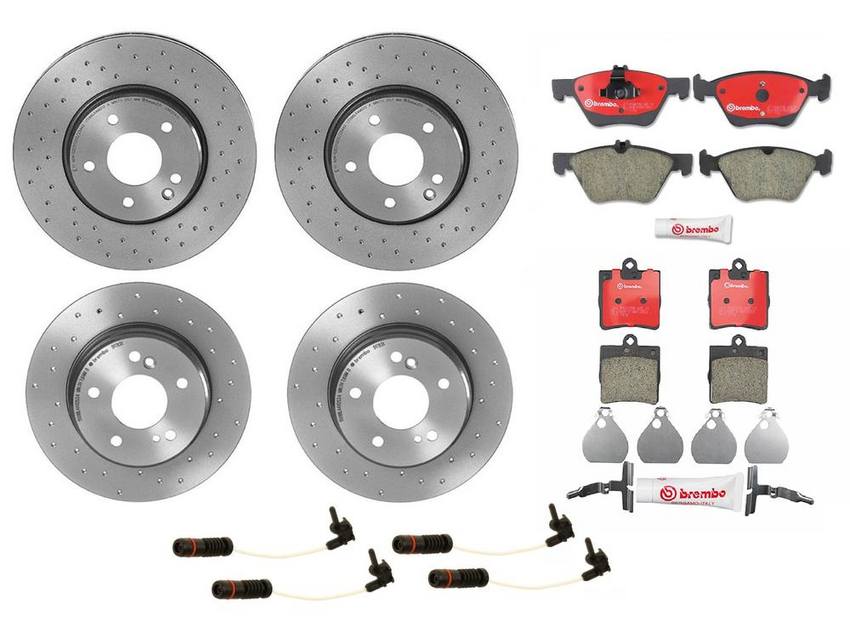 Brembo Brake Pads and Rotors Kit – Front and Rear (300mm/278mm) (Xtra) (Ceramic)