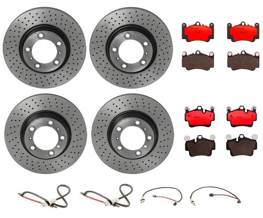 Brembo Brake Pads and Rotors Kit – Front and Rear (330mm/330mm) (Ceramic)