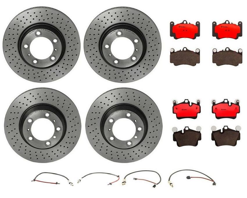 Brembo Brake Pads and Rotors Kit – Front and Rear (330mm/330mm) (Ceramic)