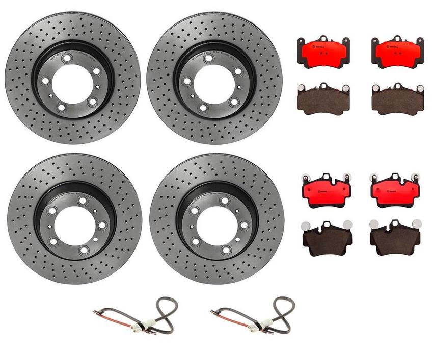 Brembo Brake Pads and Rotors Kit – Front and Rear (330mm/330mm) (Ceramic)