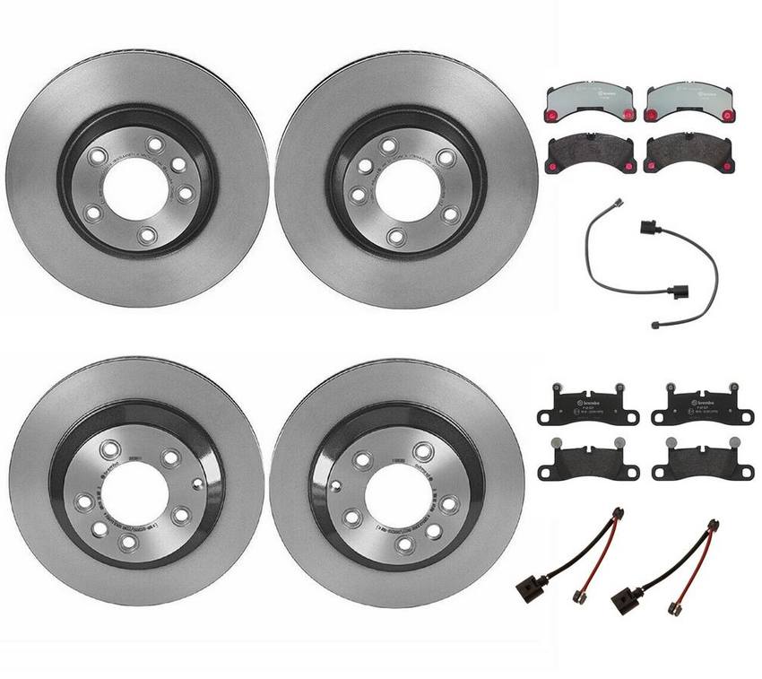 Brembo Brake Pads and Rotors Kit – Front and Rear (350mm/330mm) (Low-Met)