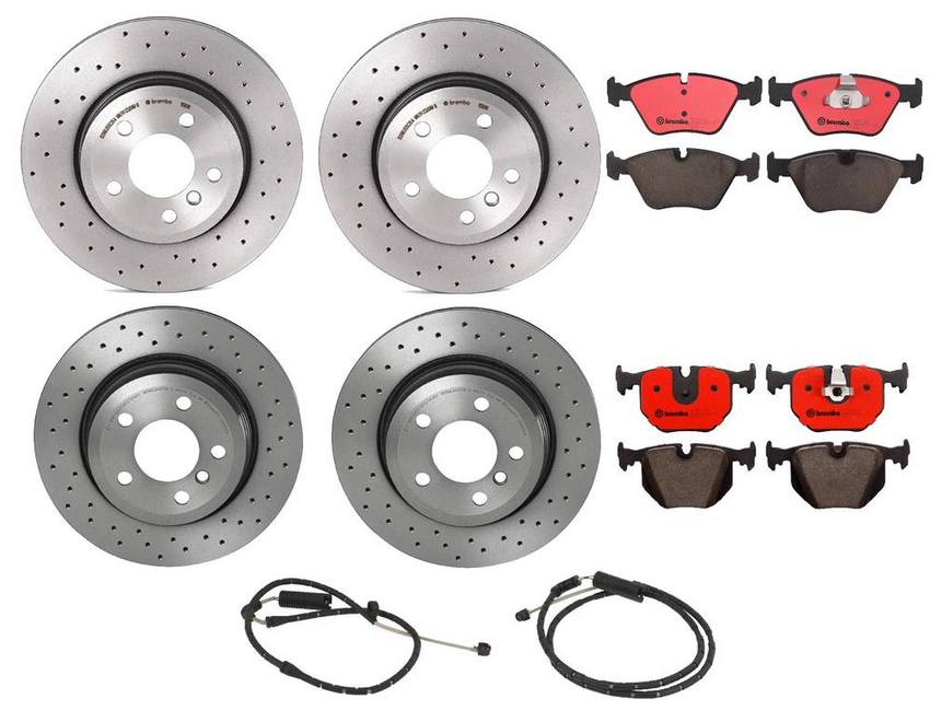 Brembo Brake Pads and Rotors Kit – Front and Rear (325mm/320mm) (Xtra) (Ceramic)