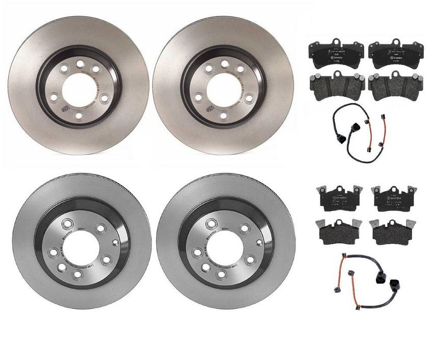 Brembo Brake Pads and Rotors Kit – Front and Rear (350mm/330mm) (Low-Met)