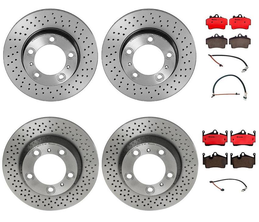 Brembo Brake Pads and Rotors Kit – Front and Rear (298mm/299mm) (Ceramic)