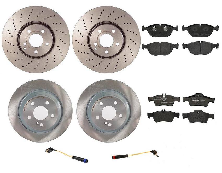 Brembo Brake Pads and Rotors Kit – Front and Rear (330mm/300mm) (Low-Met)