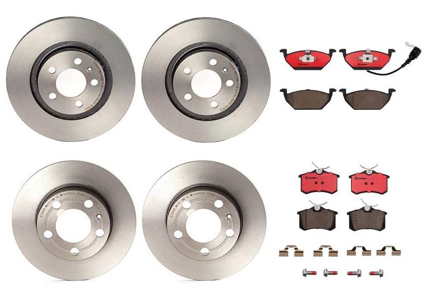 VW Brakes Kit – Pads & Rotors Front and Rear (280mm/232mm) (Ceramic) 8E0698451L – Brembo 1594239KIT