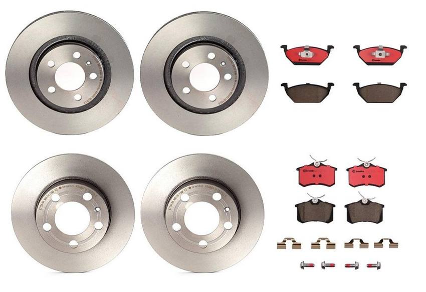 Brembo Brake Pads and Rotors Kit – Front and Rear (280mm/232mm) (Ceramic)