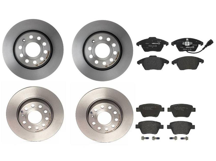 Brembo Brake Pads and Rotors Kit – Front and Rear (280mm/272mm) (Low-Met)