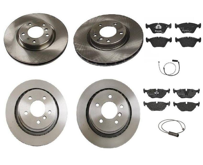 BMW SAAB Brake Kit – Pads & Rotors Front and Rear (315mm/312mm) (Low-Met) 5058110 – Brembo 1594760KIT