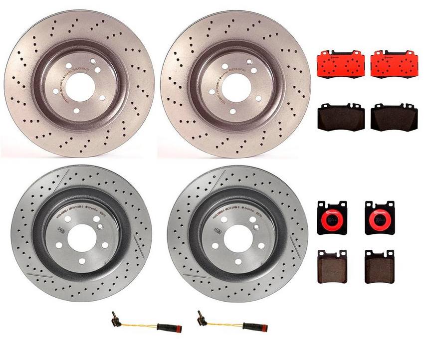 Brembo Brake Pads and Rotors Kit – Front and Rear (345mm/330mm) (Ceramic)